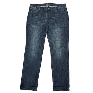 Kut From The Kloth Midrise Straight Boyfriend Jeans Women Size 12 Blue Denim